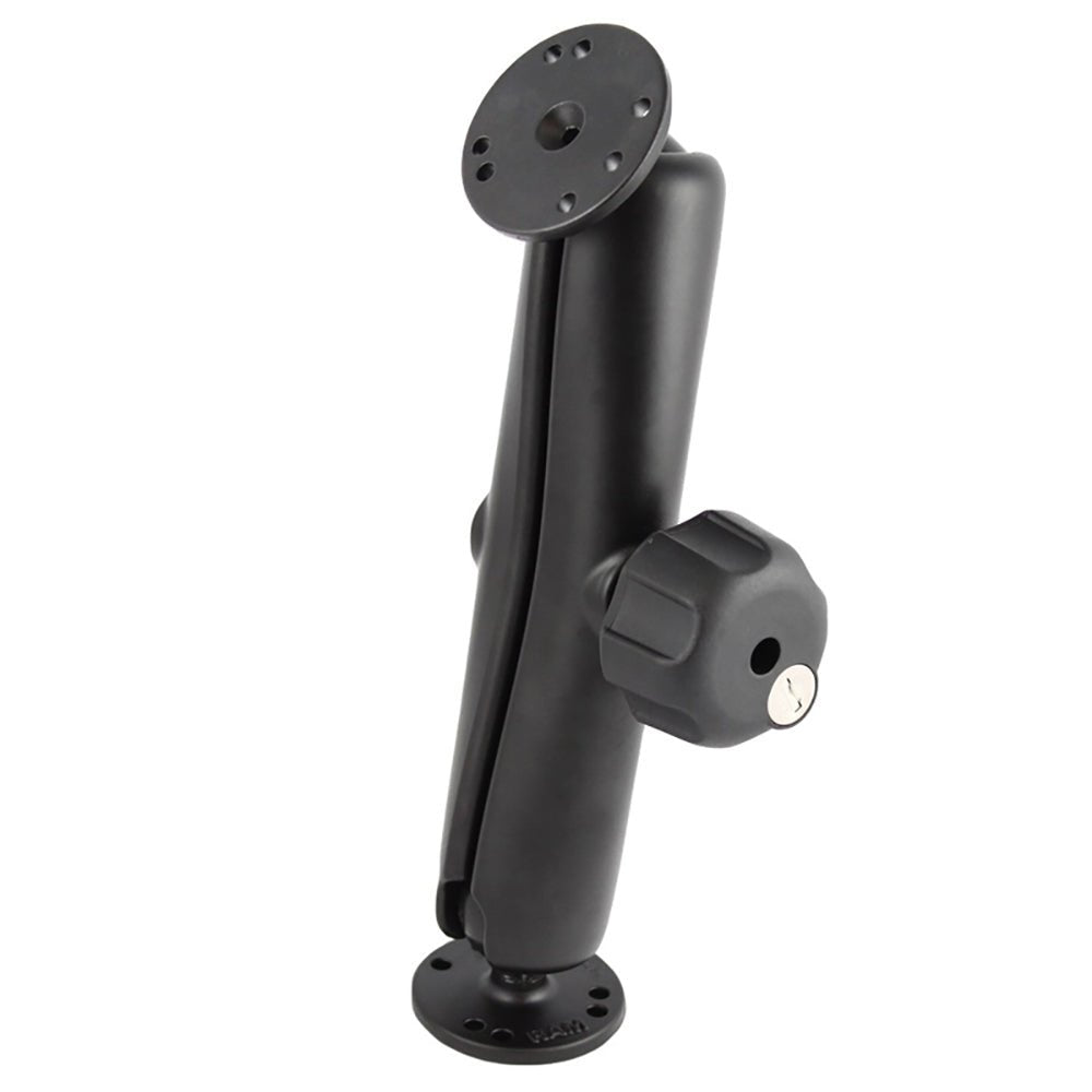 RAM Mount RAM Double Ball Mount w/Key Lock Knob [RAM-101U-DL] - Houseboatparts.com