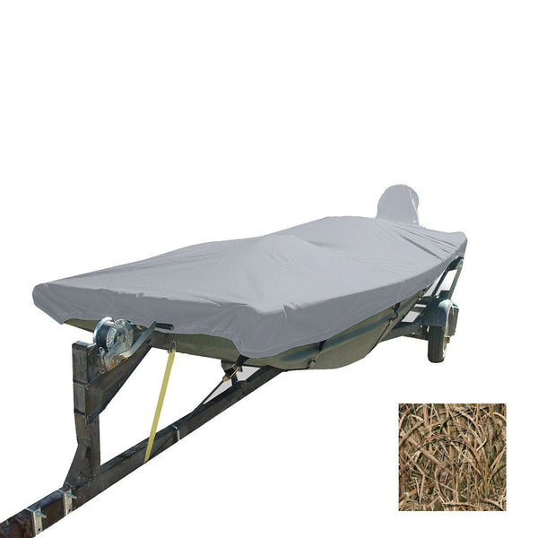 Carver Performance Poly-Guard Styled-to-Fit Boat Cover f/16.5 Open Jon Boats - Shadow Grass [74203C-SG] - Houseboatparts.com
