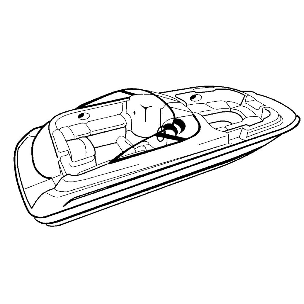 Carver Performance Poly - Guard Styled - to - Fit Boat Cover f/20.5 Sterndrive Deck Boats w/Walk - Thru Windshield - Grey [95120P - 10] - Houseboatparts.com
