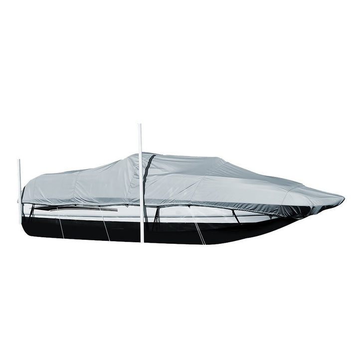 Carver Performance Poly - Guard Styled - to - Fit Boat Cover f/20.5 Sterndrive Deck Boats w/Walk - Thru Windshield - Grey [95120P - 10] - Houseboatparts.com