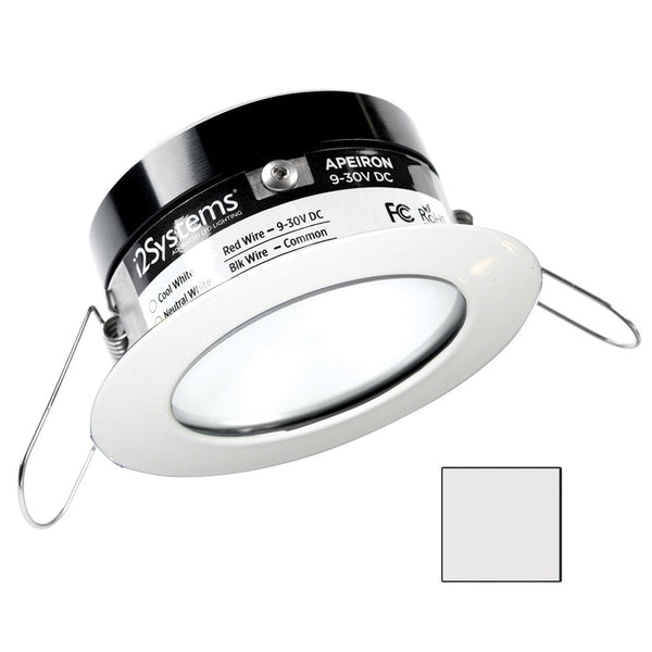 i2Systems Apeiron PRO A503 - 3W Spring Mount Light - Round - Cool White - White Finish [A503-31AAG] - Houseboatparts.com