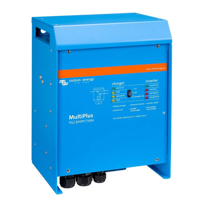 Victron MultiPlus Inverter/Charger 12 VDC - 3000W - 120vAC w/120AMP Battery Charger - 50AMP Transfer Switch [PMP123021102] - Houseboatparts.com