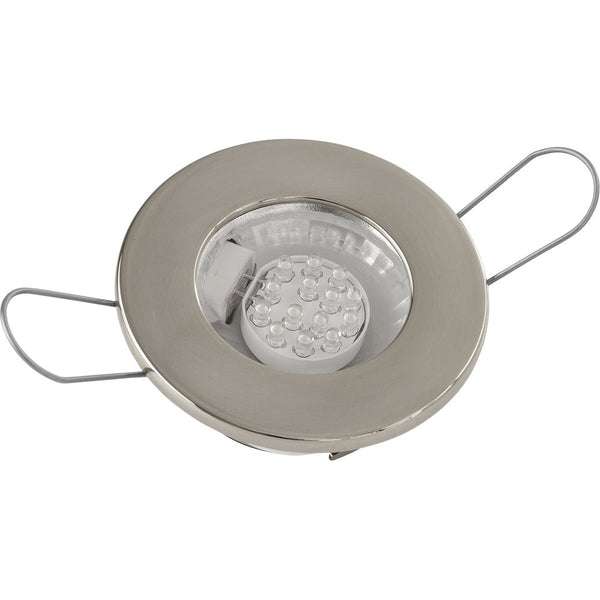 Sea-Dog LED Overhead Light - Brushed Finish - 60 Lumens - Clear Lens - Stamped 304 Stainless Steel [404230-3] - Houseboatparts.com