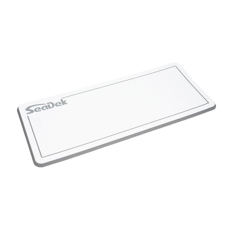 SeaDek Small Helm Pad - White/Storm Grey w/SeaDek Logo [37925 - 80375] - Houseboatparts.com
