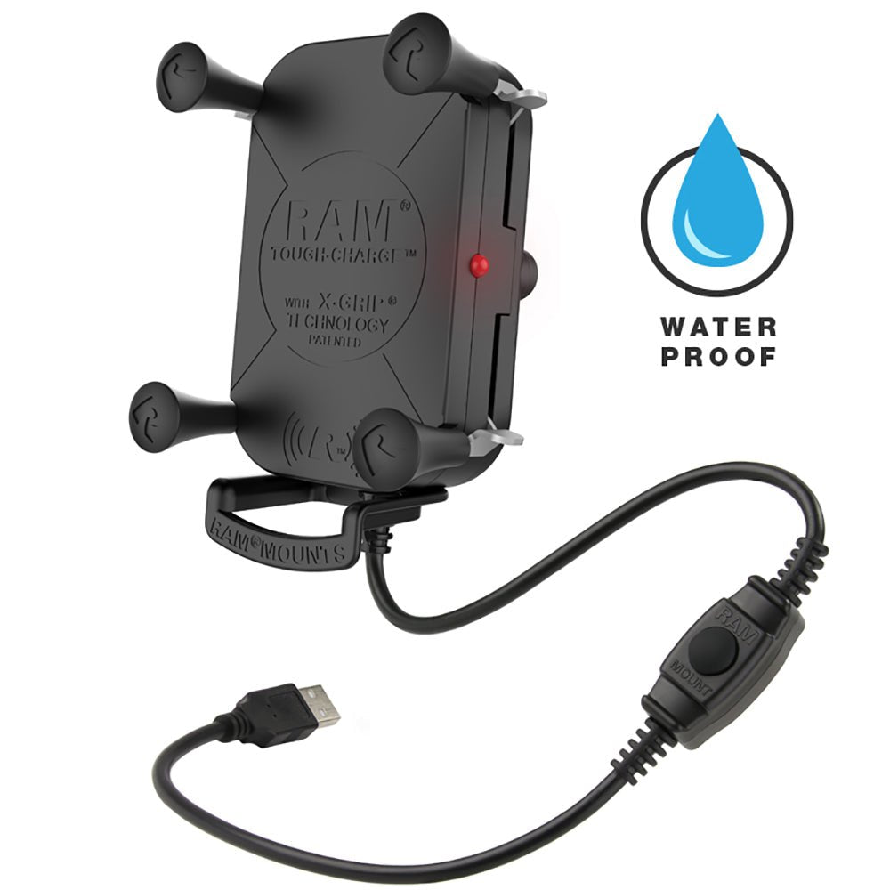 RAM Mount Tough-Charge w/X-Grip Tech Waterproof Wireless Charging Holder [RAM-HOL-UN12WB] - Houseboatparts.com