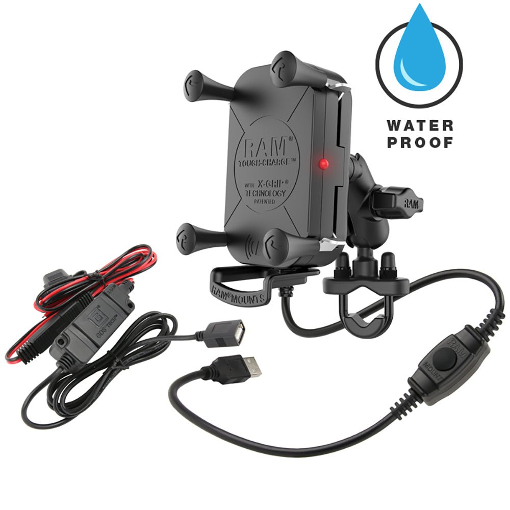RAM Mount Tough-Charge Waterproof Wireless Charging Motorcycle Mount [RAM-B-149Z-A-UN12W-V7M] - Houseboatparts.com