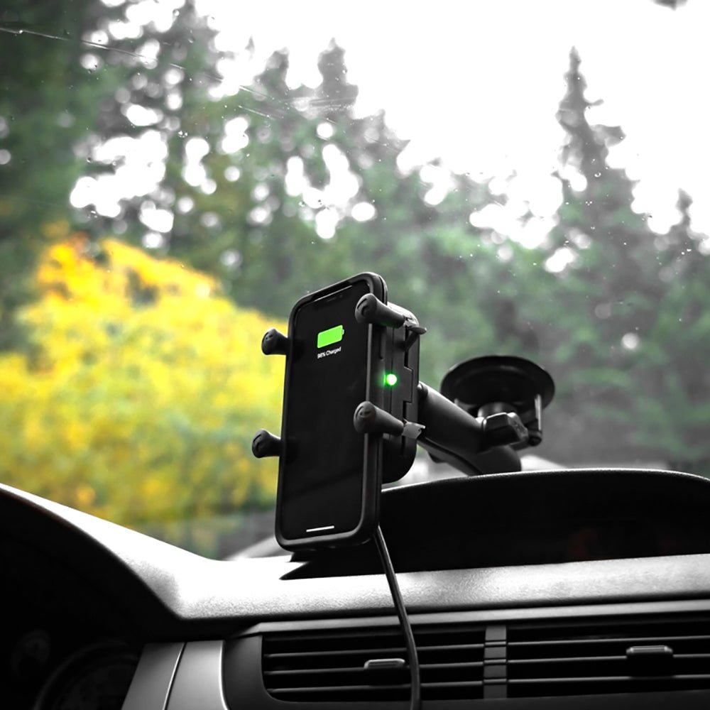 RAM Mount Tough-Charge Waterproof Wireless Charging Suction Cup Mount [RAM-B-166-UN12W] - Houseboatparts.com