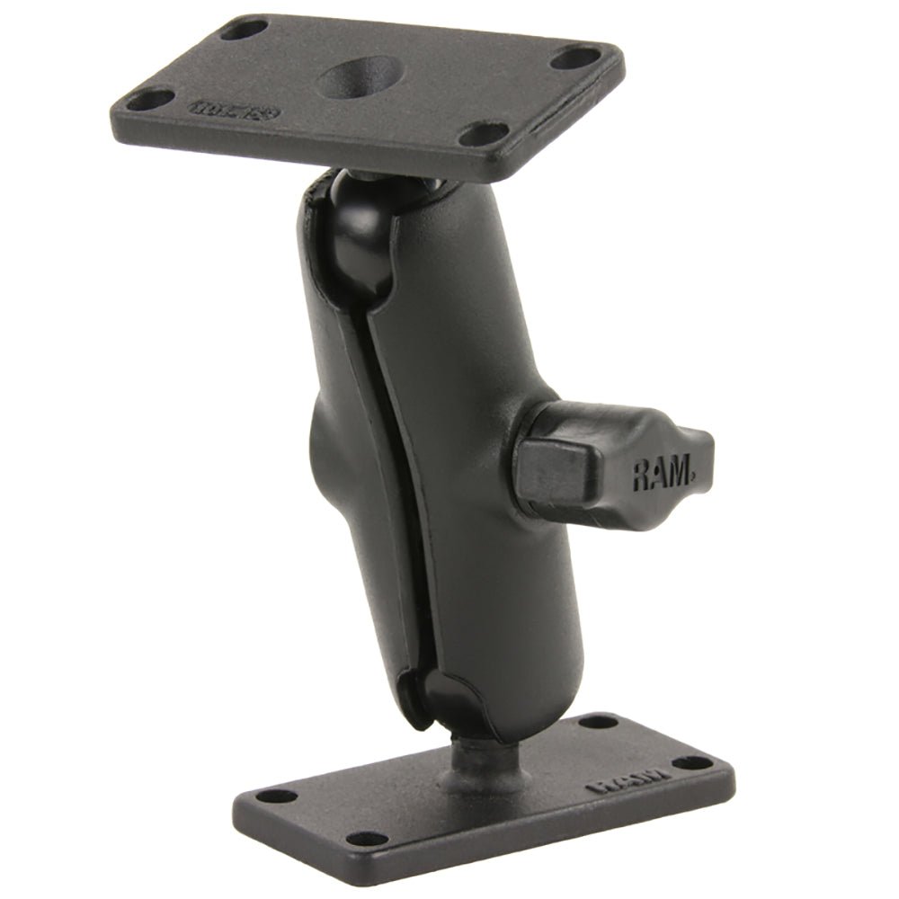 RAM Mount Double Ball Mount w/Two 1.5" x 3" Plates [RAM-B-102U-153] - Houseboatparts.com