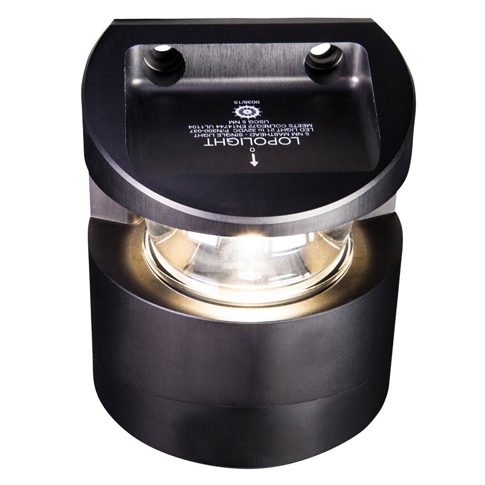 Lopolight Series 300-037 - Masthead Light - 5NM - Vertical Mount - White - Black Housing [300-037B] - Houseboatparts.com