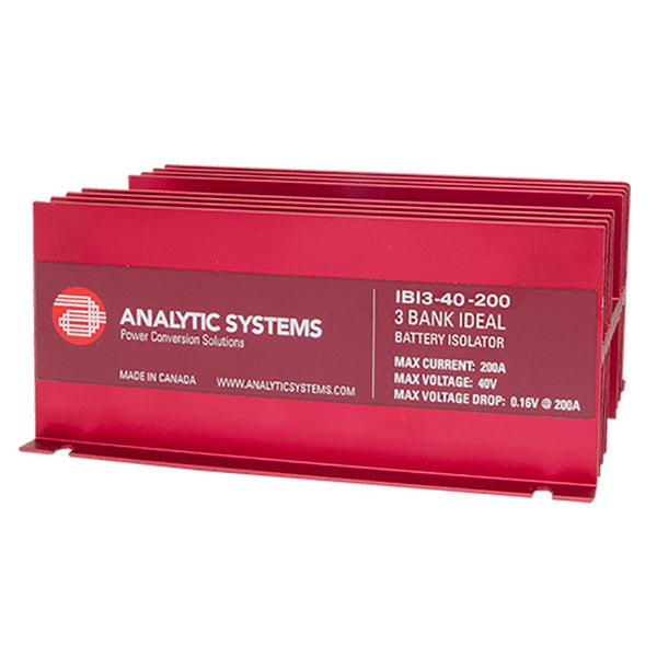 Analytic Systems 200A, 40V 3-Bank Ideal Battery Isolator [IBI3-40-200] - Houseboatparts.com