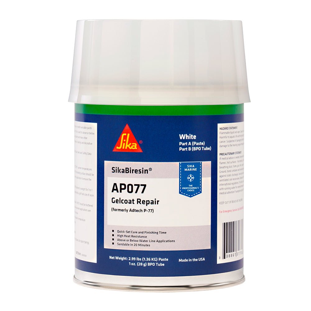 Sika SikaBiresin AP077 + BPO Cream Hardener - White - Quart [611547] - Houseboatparts.com