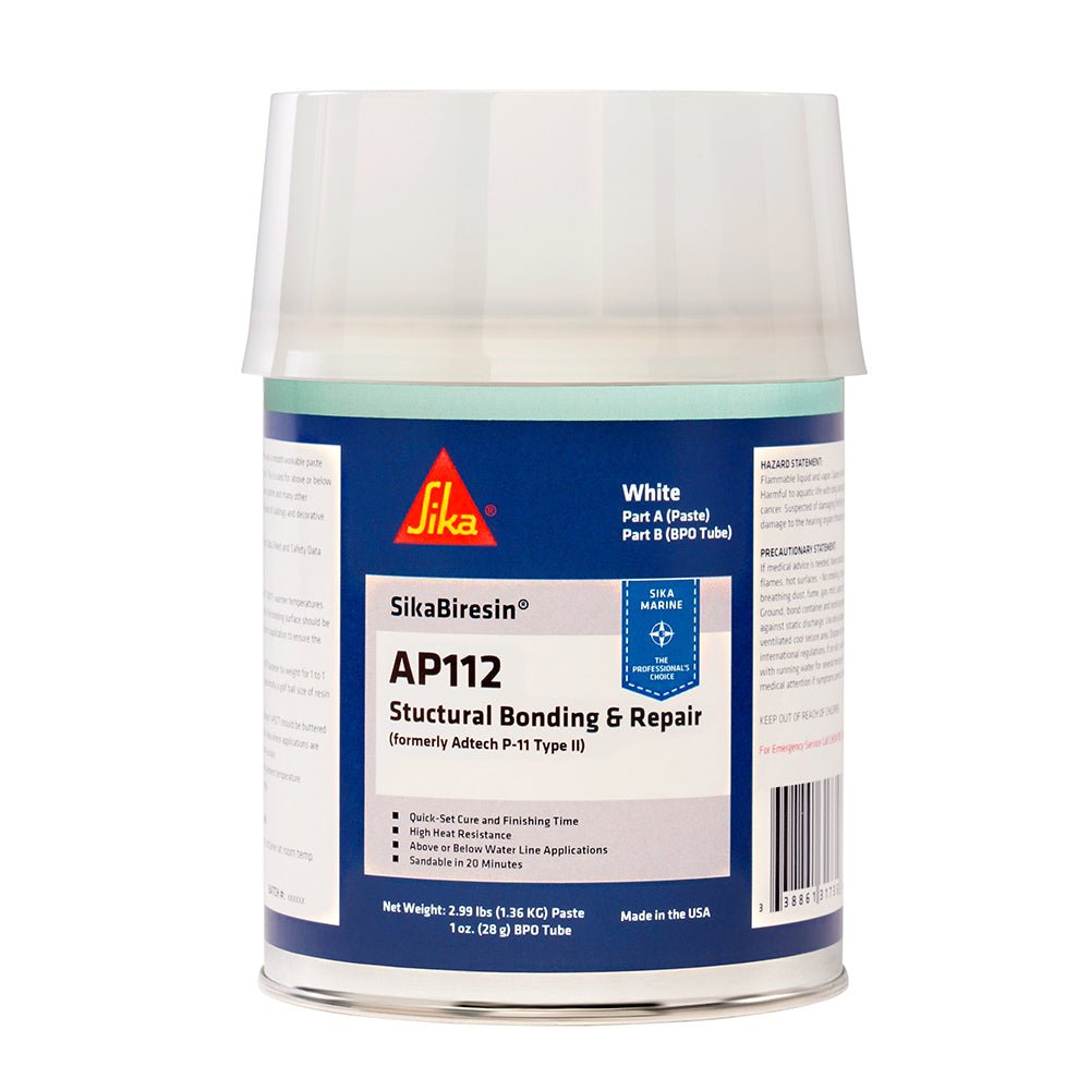 Sika SikaBiresin AP112 + BPO Cream Hardener - White - Quart [611395] - Houseboatparts.com