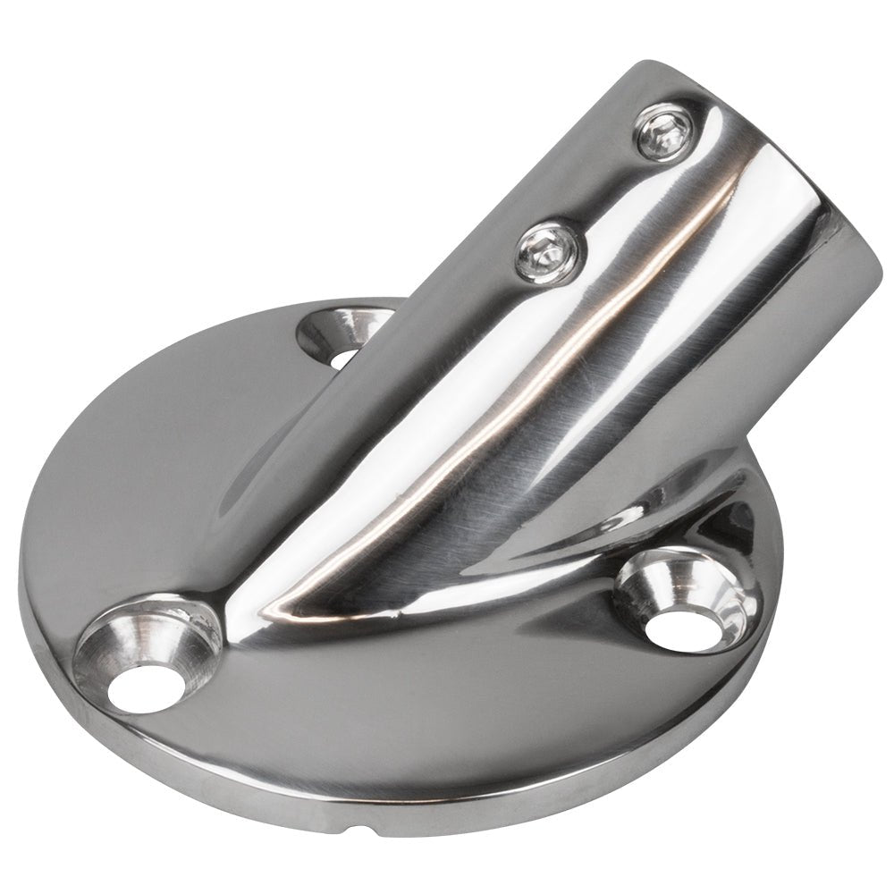 Sea-Dog Rail Base Fitting 2-3/4" Round Base 30 316 Stainless Steel - 1" OD [280301-1] - Houseboatparts.com