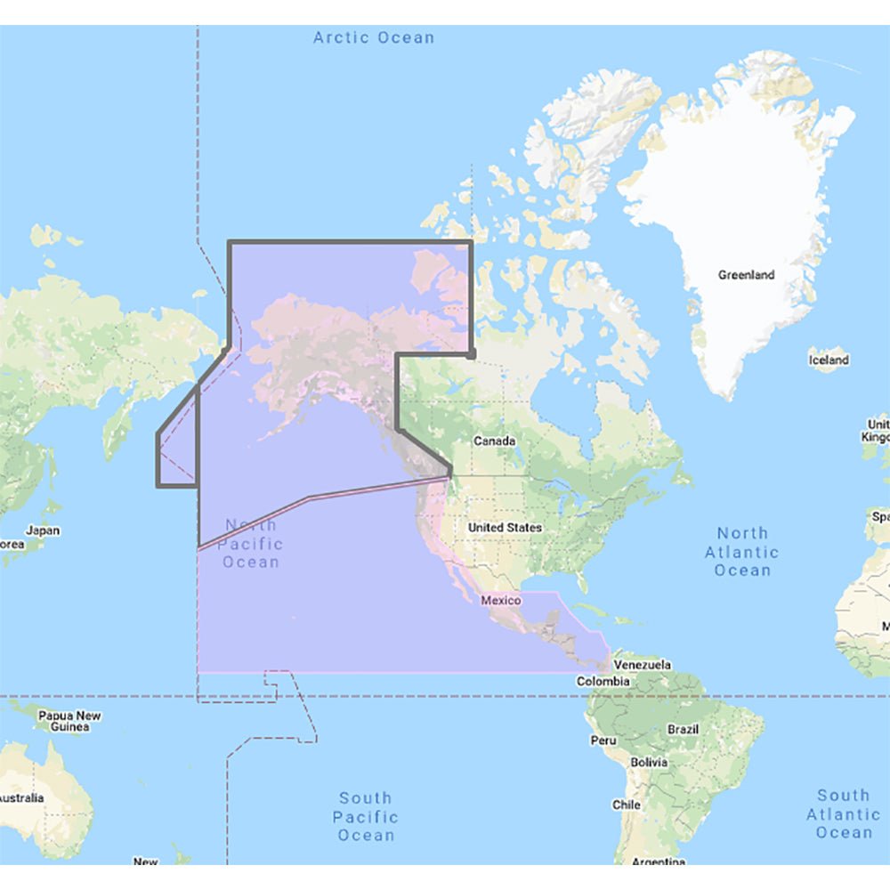 Furuno US Canada Pacific Coast, Hawaii, Alaska, Mexico to Panama - C-MAP Mega Wide Chart [MM3-VNA-035] - Houseboatparts.com