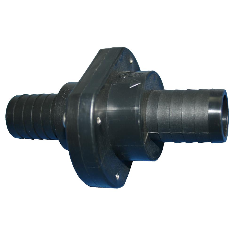 T-H Marine Double Barb Inline Scupper Check Valve - 1-1/8" - Black [ILS-1200-DP] - Houseboatparts.com