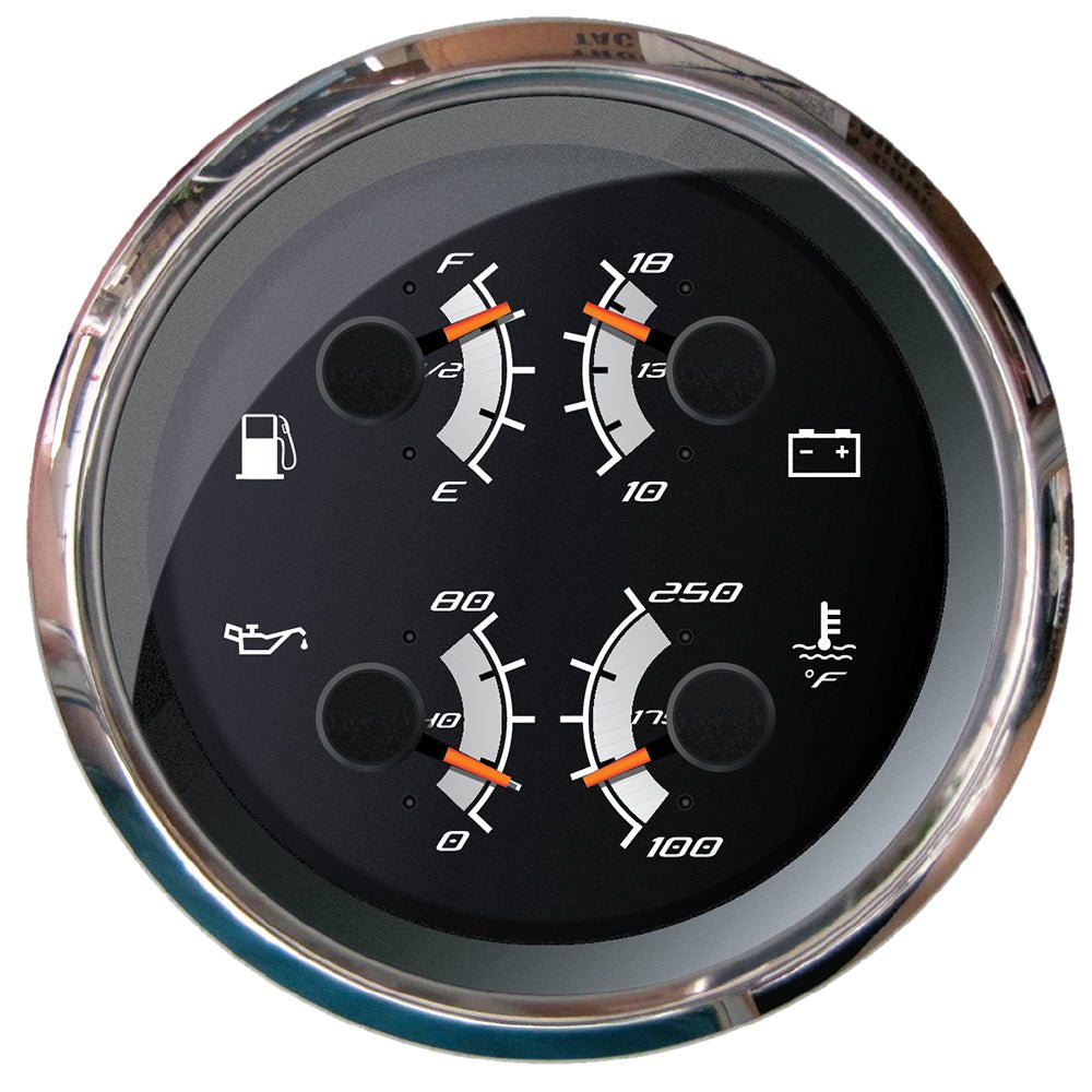 Faria Platinum 4" Multi-Function - Fuel, Oil, Volt Water Temperature [22014] - Houseboatparts.com