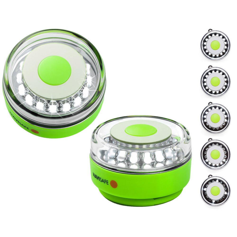 Navisafe Navilight All-White 5 Mode 360 Rescue 2NM w/Green Magnet Base [010-1] - Houseboatparts.com