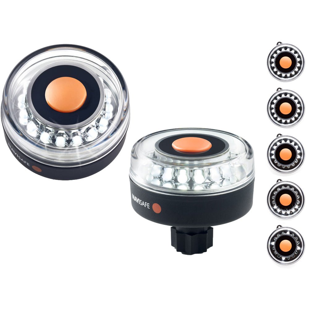 Navisafe Navilight All-White 5 Mode 360 2NM w/RAILBLAZA Base [055-1] - Houseboatparts.com