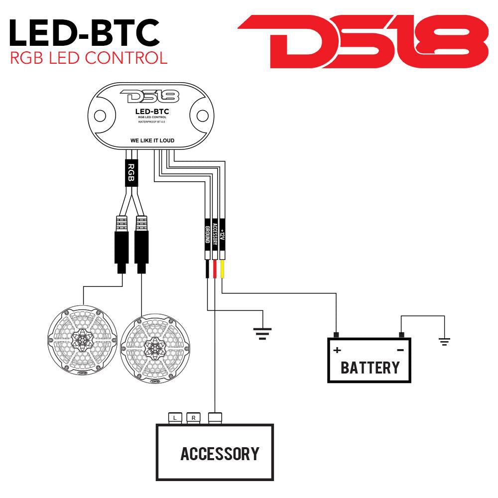 DS18 LED Light Bluetooth Control Works w/Android iPhone [LED-BTC] - Houseboatparts.com