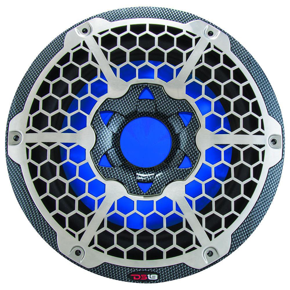 DS18 HYDRO 10" Subwoofer w/RGB Lights - 600W - Carbon Fiber [CF-10SUB] - Houseboatparts.com