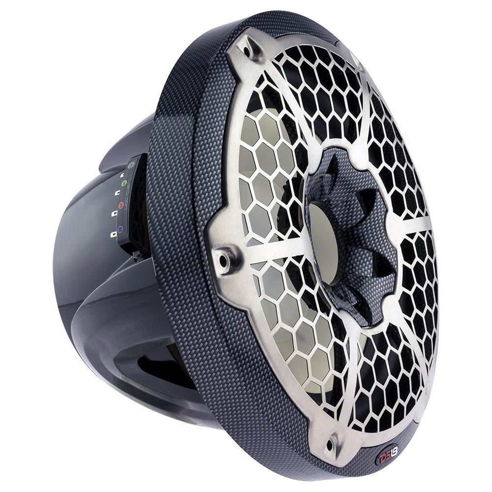 DS18 HYDRO 10" Subwoofer w/RGB Lights - 600W - Carbon Fiber [CF-10SUB] - Houseboatparts.com