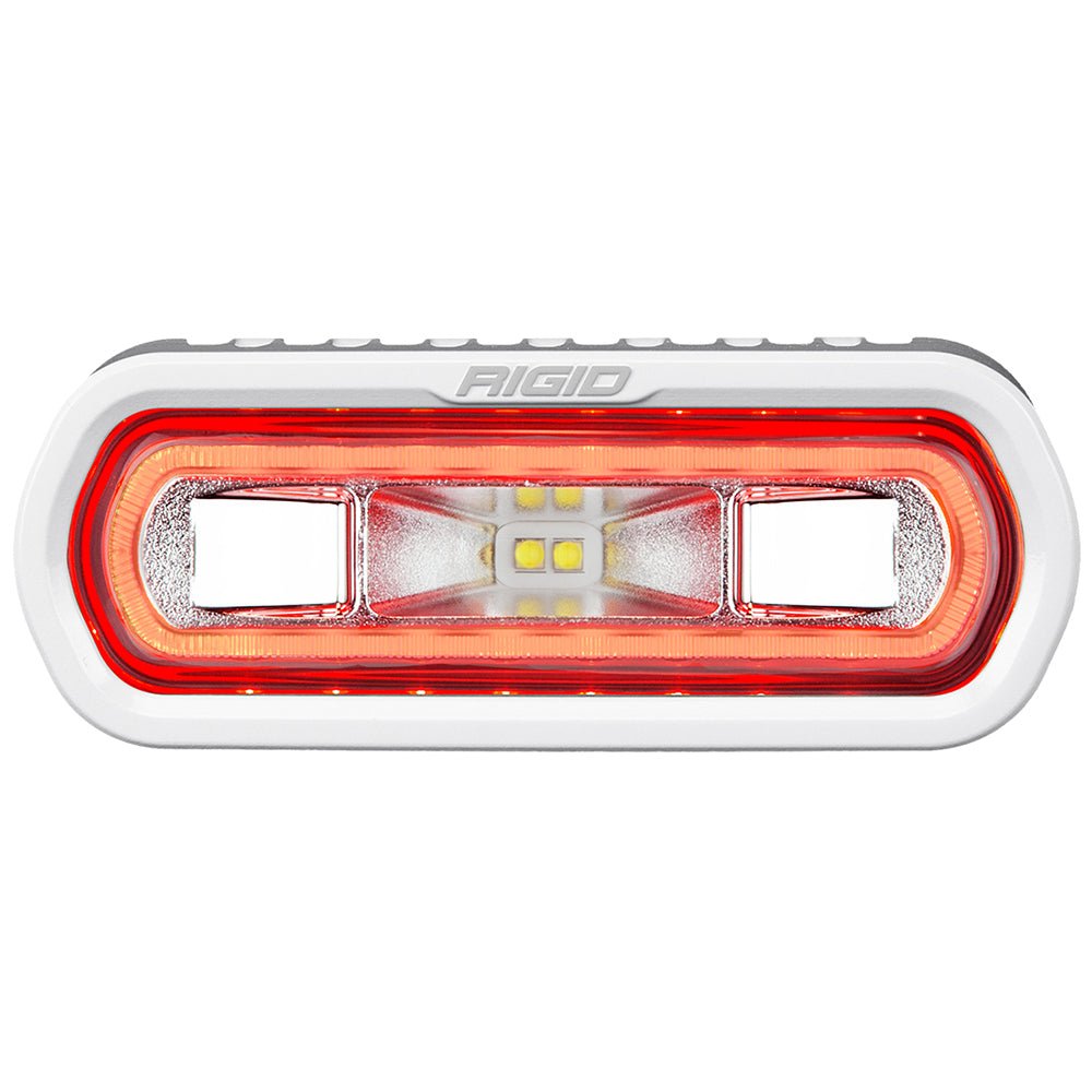 RIGID Industries SR-L Series Marine Spreader Light - White Surface Mount - White Light w/Red Halo [51102] - Houseboatparts.com