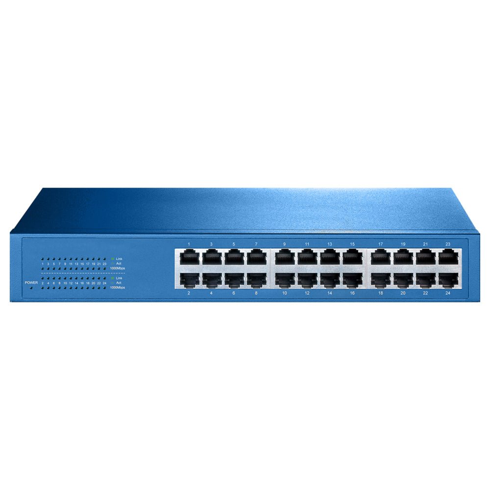 Aigean 24-Port Network Switch - Desk or Rack Mountable - 100-240VAC - 50/60Hz [NS-24] - Houseboatparts.com