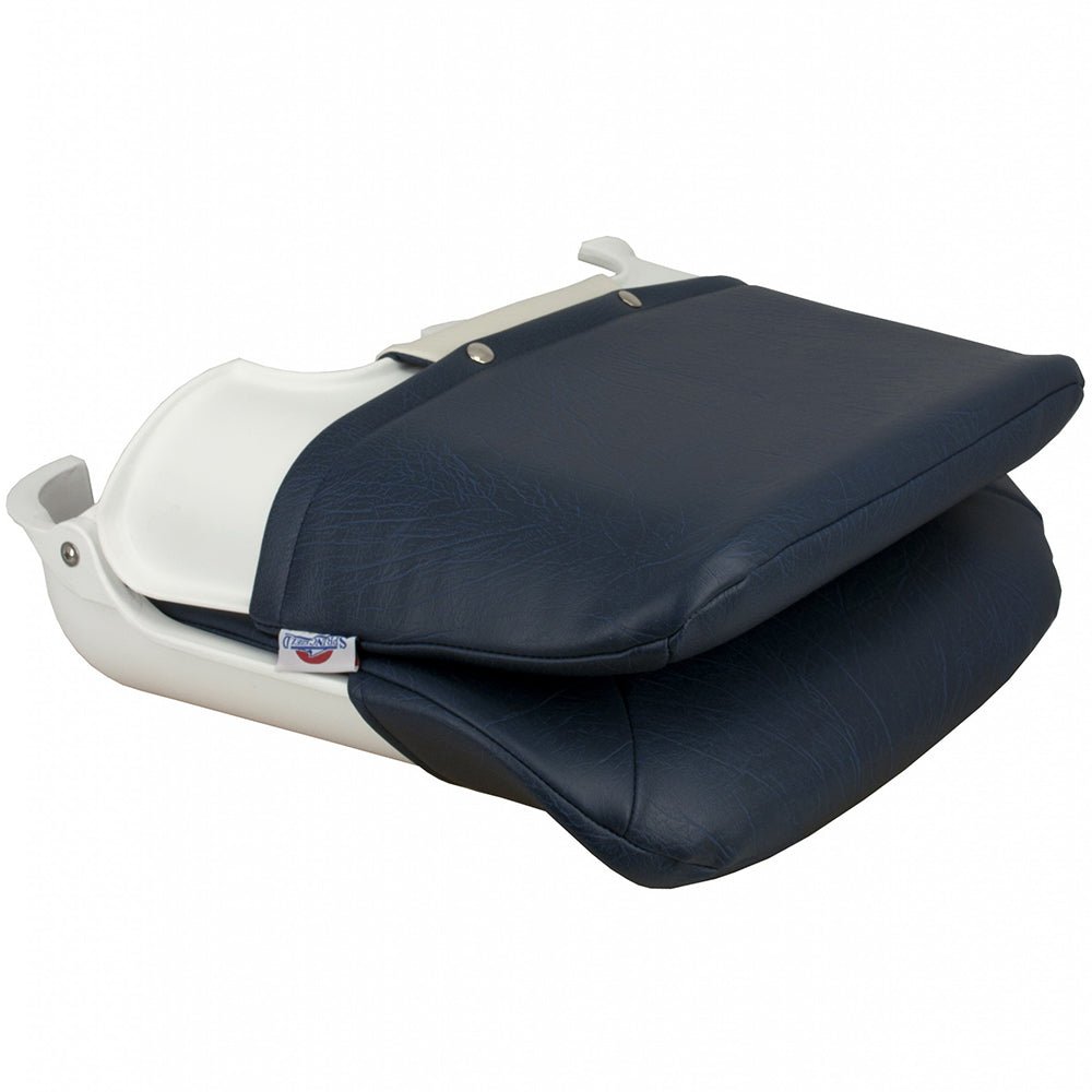 Springfield Skipper Standard Seat Fold Down - White/Blue [1061016] - Houseboatparts.com