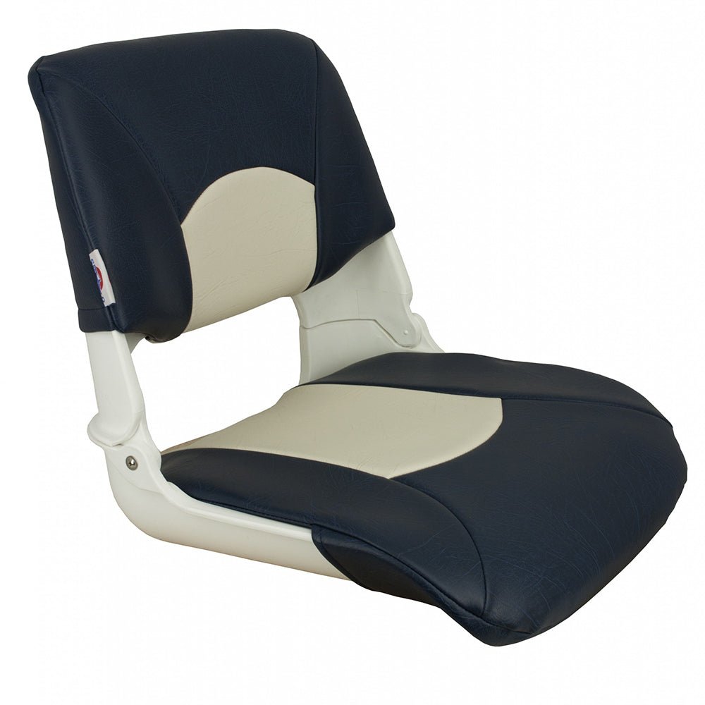 Springfield Skipper Standard Seat Fold Down - White/Blue [1061016] - Houseboatparts.com