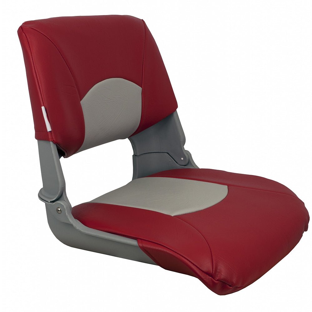 Springfield Skipper Standard Seat Fold Down - Grey/Red [1061018] - Houseboatparts.com