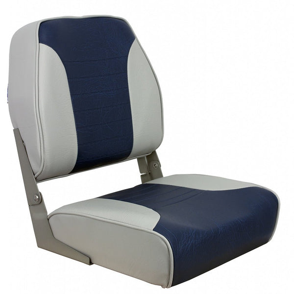 Springfield Economy Multi-Color Folding Seat - Grey/Blue [1040651] - Houseboatparts.com