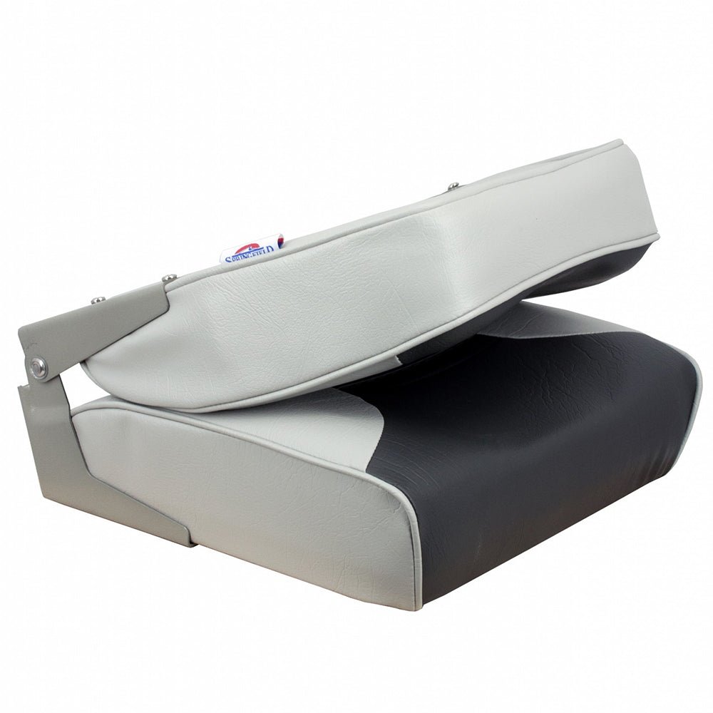 Springfield Economy Multi-Color Folding Seat - Grey/Charcoal [1040653] - Houseboatparts.com