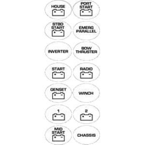 BEP Battery Switch Label Sheet [713] - Houseboatparts.com