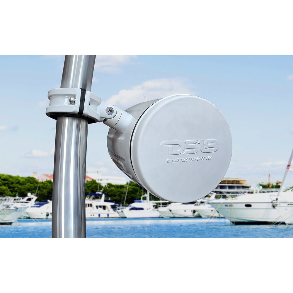 DS18 Silicone Marine Speaker Cover f/6.5" Speakers - White [CS-6/WH] - Houseboatparts.com