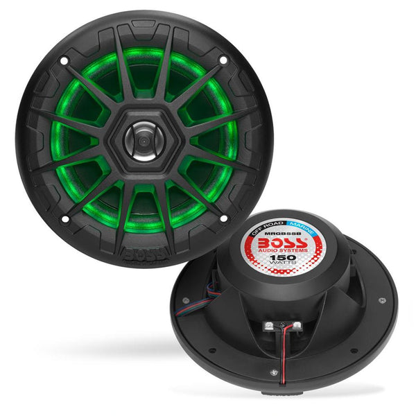 Boss Audio MRGB55B 5.25" Marine Speakers w/RGB Lighting - Black [MRGB55B] - Houseboatparts.com