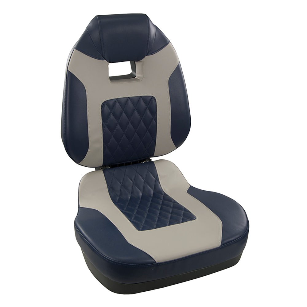 Springfield Fish Pro II High Back Folding Seat - Blue/Grey [1041419] - Houseboatparts.com