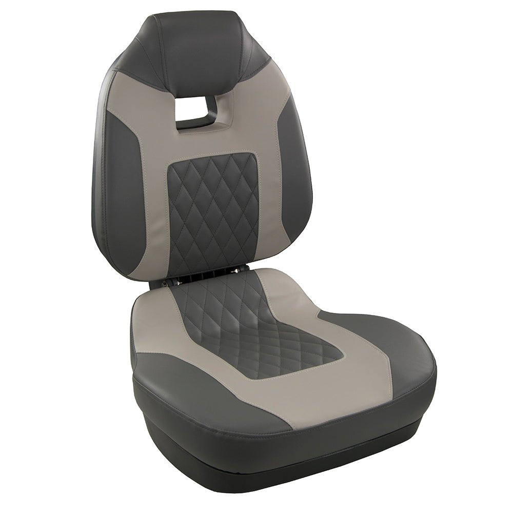 Springfield Fish Pro II High Back Folding Seat - Charcoal/Grey [1041483] - Houseboatparts.com