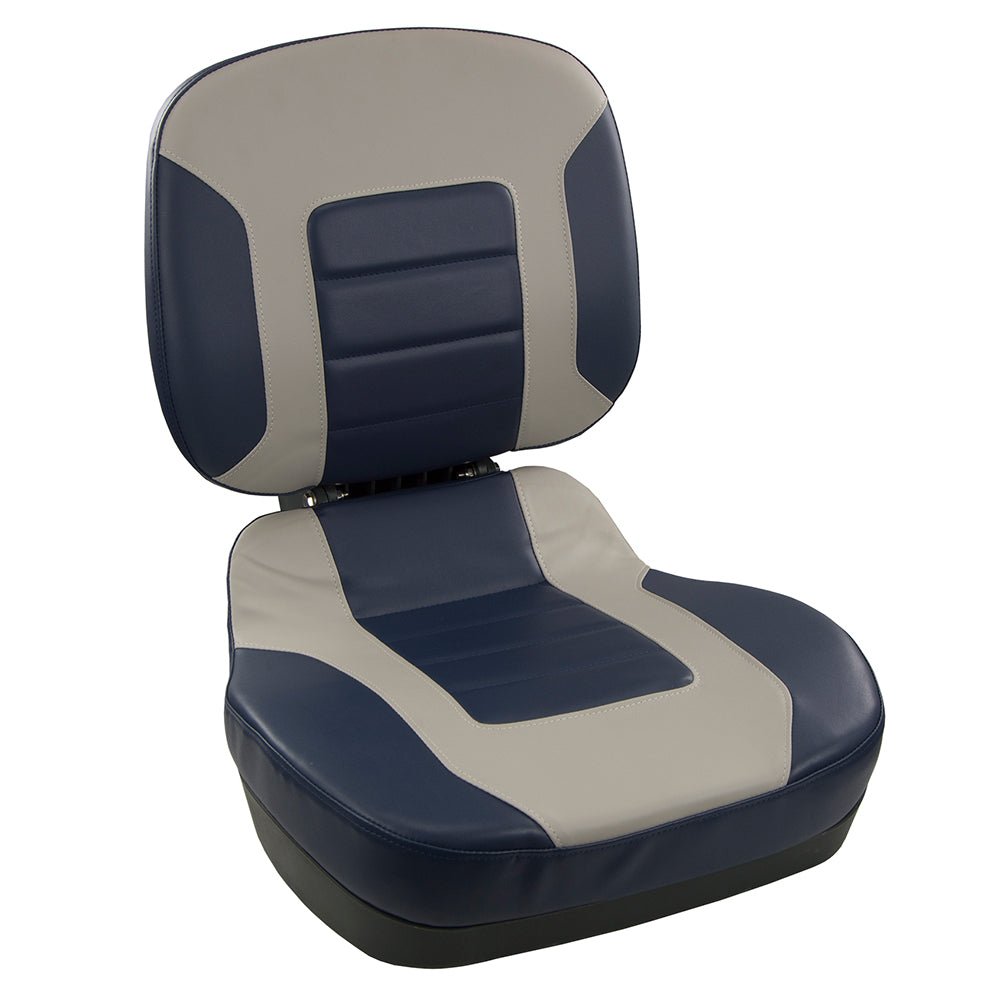 Springfield Fish Pro II Low Back Folding Seat - Navy/Grey [1041519] - Houseboatparts.com