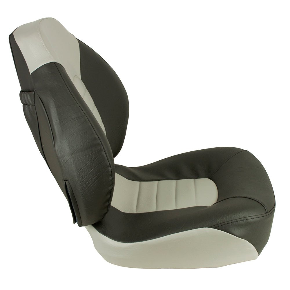 Springfield Fish Pro Mid Back Folding Seat - Charcoal/Grey [1041733] - Houseboatparts.com