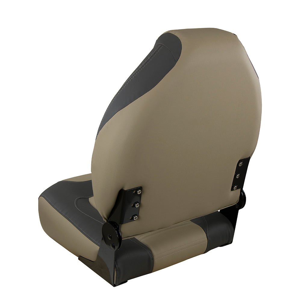 Springfield OEM Series Folding Seat - Charcoal/Tan [1062583] - Houseboatparts.com