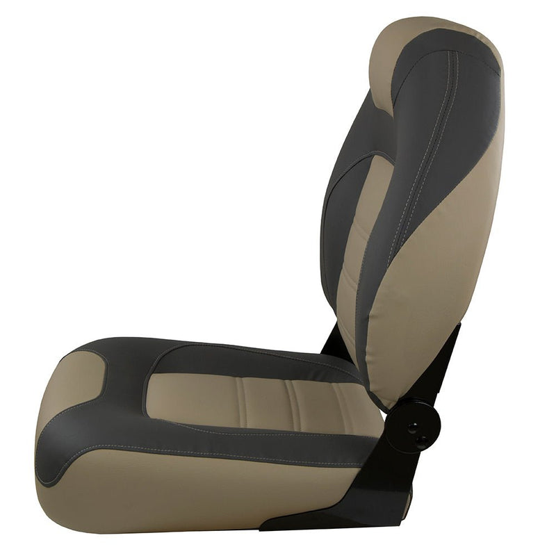 Springfield OEM Series Folding Seat - Charcoal/Tan [1062583] - Houseboatparts.com