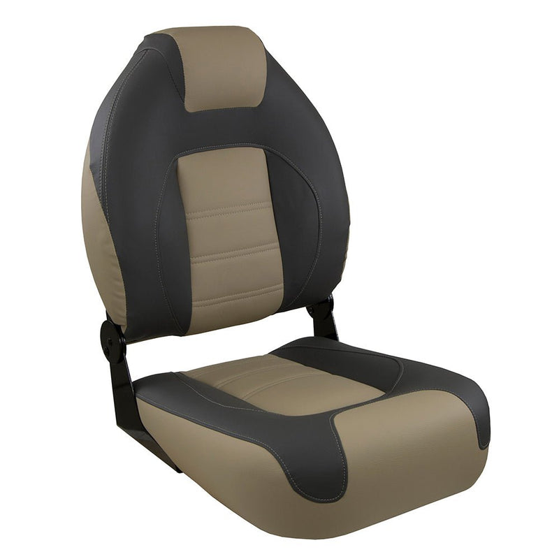 Springfield OEM Series Folding Seat - Charcoal/Tan [1062583] - Houseboatparts.com