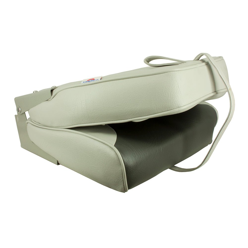 Springfield High Back Multi-Color Folding Seat - Grey/Charcoal [1040663] - Houseboatparts.com