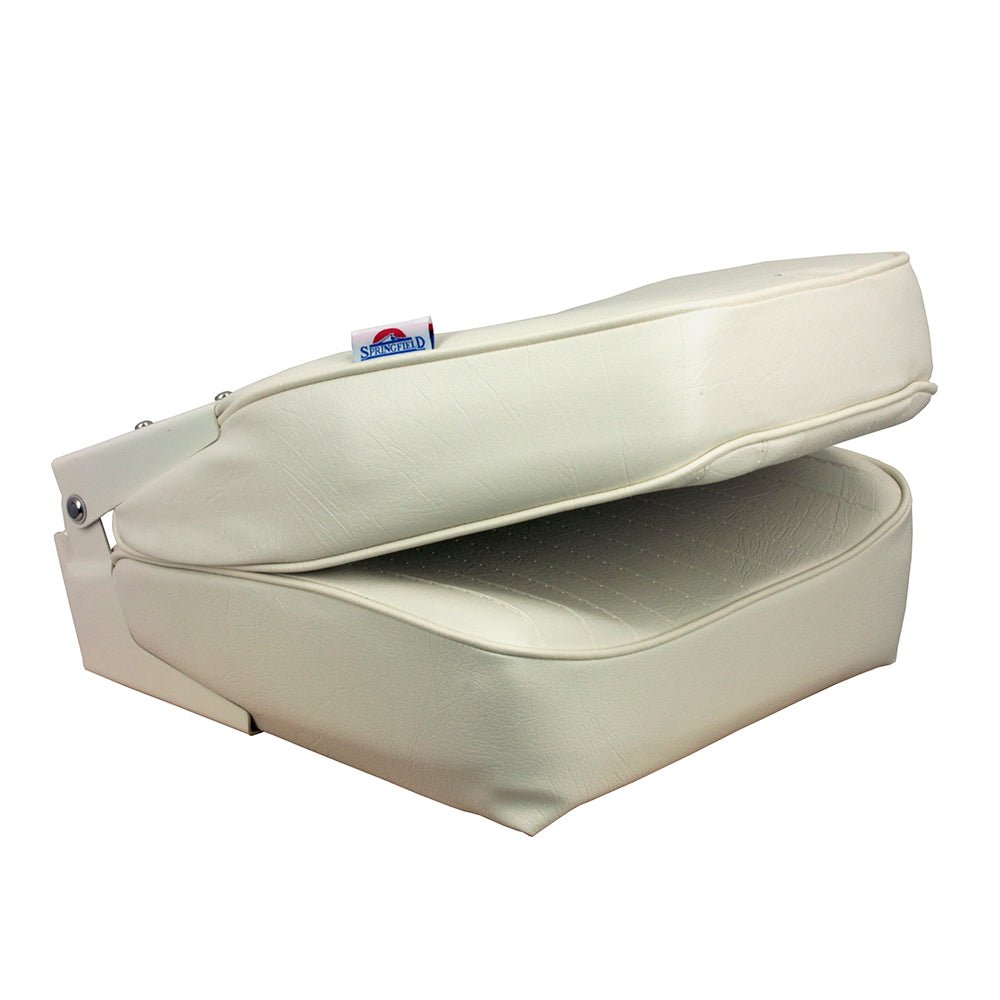 Springfield High Back Folding Seat - White [1040649] - Houseboatparts.com