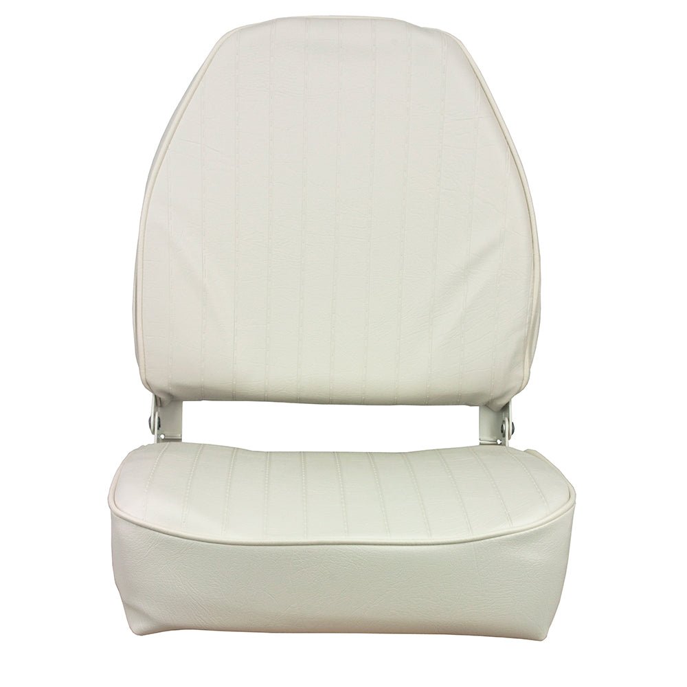 Springfield High Back Folding Seat - White [1040649] - Houseboatparts.com