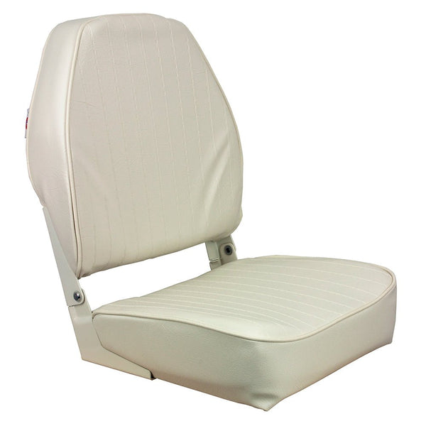 Springfield High Back Folding Seat - White [1040649] - Houseboatparts.com