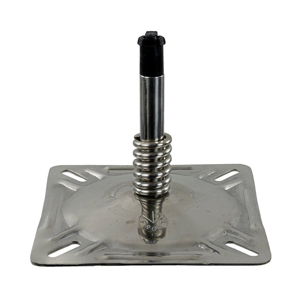 Springfield KingPin 7" x 7" Seat Mount w/Spring - Polished [1614201-PP] - Houseboatparts.com