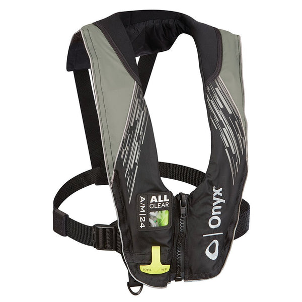Onyx A/M-24 Series All Clear Automatic/Manual Inflatable Life Jacket - Grey - Adult [132200-701-004-21] - Houseboatparts.com