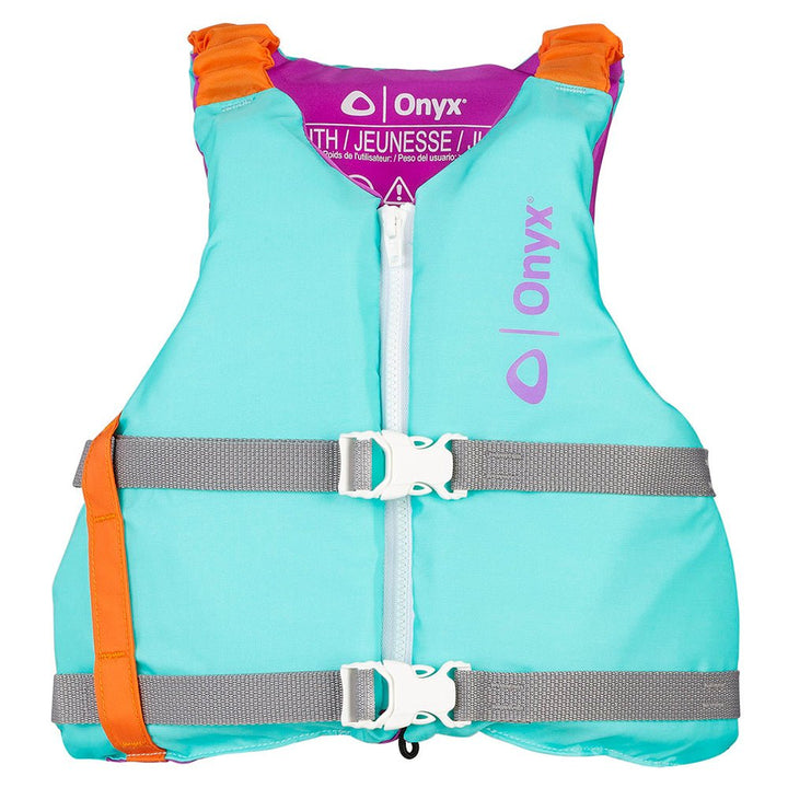Onyx Youth Universal Paddle Vest - Aqua [121900-505-002-21] - Houseboatparts.com