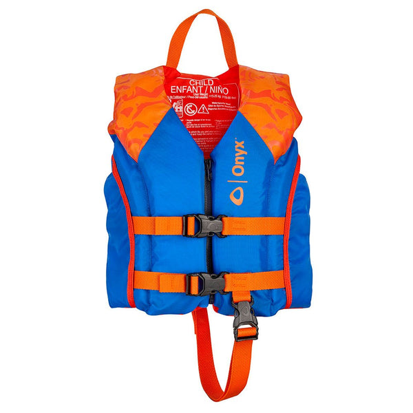 Onyx Shoal All Adventure Child Paddle Water Sports Life Jacket - Orange [121000-200-001-21] - Houseboatparts.com